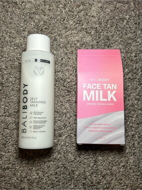 NEW! BALI BODY Self Tanning Milk & Face Tan Milk - White + Pink